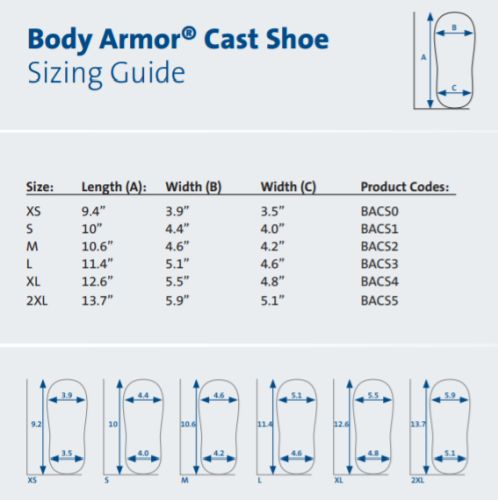 Body Armor Cast Shoe - Medium - Protective Walking Boot for Casts & Bandages