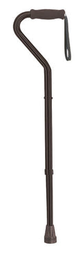 Bariatric Aluminum Offset Cane, 37-46 Inch, 600 lb Capacity, Tall Adult Walking Cane