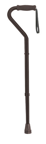 Bariatric Aluminum Offset Cane, 37-46 Inch, 600 lb Capacity, Tall Adult Walking Cane