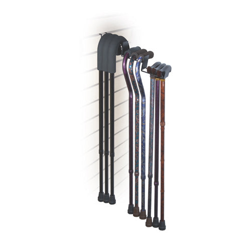 Cane Rack for Retail Displays - Black, Holds 9 Canes - Slat Wall & Peg Board Compatible - CS/2