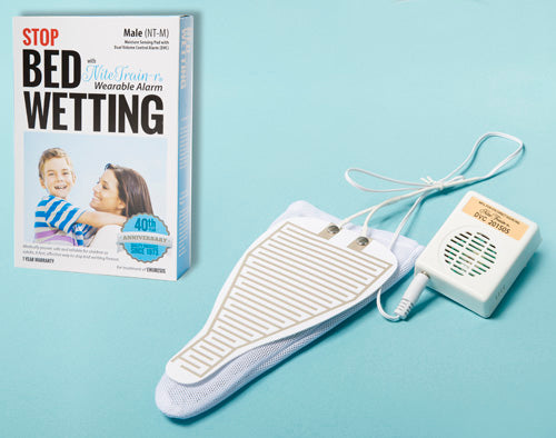 Male Bedwetting Alarm with Volume Control & Reusable Sensor Pads