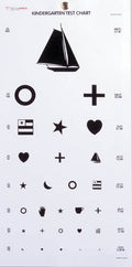 Kindergarten Eye Chart - 22x11 - Pediatric Vision Screening - 20 ft Testing Distance