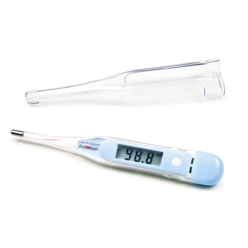 Digital Thermometer with Jumbo Display, Beeper, Memory Recall - Accurate Oral, Rectal, Underarm Readings