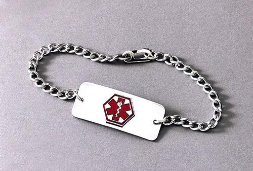 Stainless Steel Medical ID Bracelet - 8.5" - Blank Medical Alert Jewelry