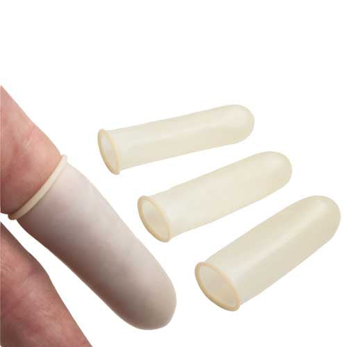 Extra Large Latex Finger Cots - X-Lg Bx/144 - Non-Sterile Physician Supplies