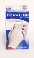 White Cotton Gloves X-Large (Pair) for Eczema, Dry Skin & Cream Absorption - Fits 9.5-10.5