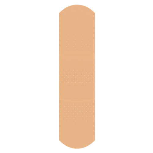 Sheer Plastic Adhesive Bandages 3/4 x 3 Sterile, Latex-Free - 100 Count Box