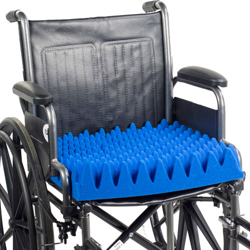 Wheelchair Cushion 18 x 16 x 4 Convoluted Foam - Pressure Relief & Airflow