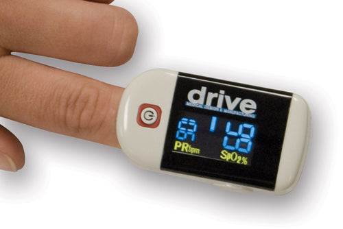 Pulse Oximeter Fingertip Clip - Portable SpO2 Monitor with OLED Display & Rubber Boot