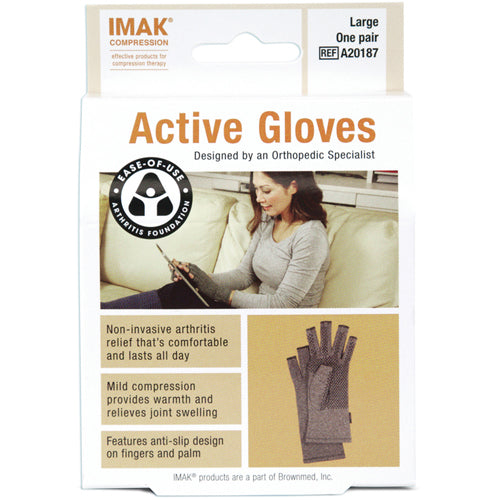 IMAK Active Arthritis Gloves - Medium, Pair - Hand Pain Relief & Grip Support