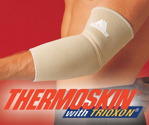 Thermoskin Elbow Support - Large 12-13.75" Beige - Tennis & Golfer's Elbow Pain Relief