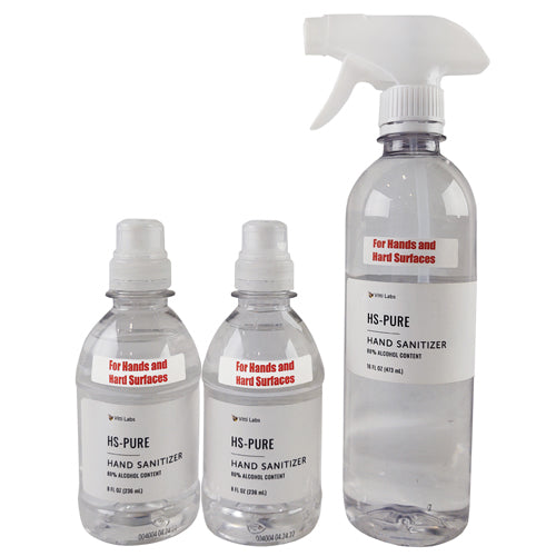 80% Alcohol Hand & Surface Sanitizer Disinfectant Kit - FDA/WHO Formula - 16oz + (2) 8oz Refills