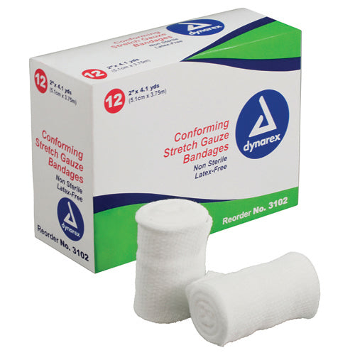 Vital-Roll Conforming Gauze Bandage - 2 Inch x 131 Inch Non-Sterile - Securing Dressings, IVs, Splints - Pk/12