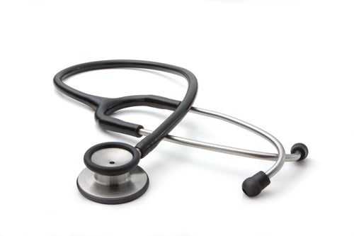 Adscope Adult Stainless Steel Dual Head Stethoscope - Black, Superior Acoustics