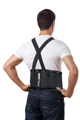 ObusForme Back Belt - Medium/Large - Black - Lower Back Support for Posture & Lifting
