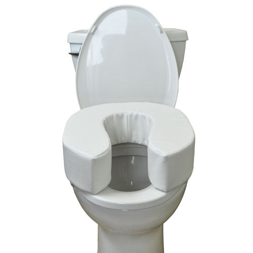 ELEVATE ME SOFTLY Blue Jay 4 Inch Raised Soft Toilet Seat - Comfortable Padded Cushion