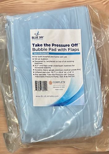 Blue Jay Alternating Pressure Pad with Flaps, 78.7" x 35.4" – Medical-Grade, 130 Air Bubbles, Pressure Relief