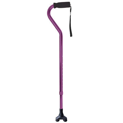 Blue Jay Purple Offset Cane with Comfort Foam Grip - 300 lbs Capacity