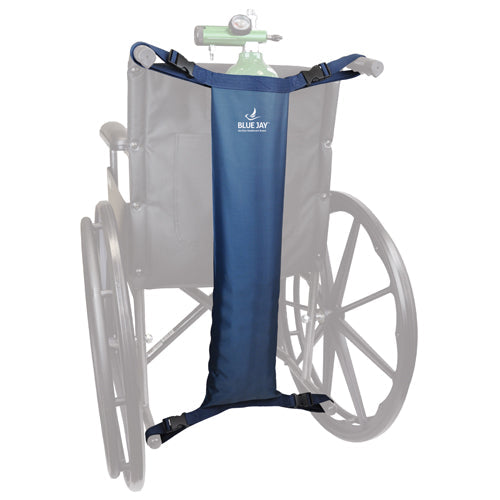 Blue Jay Wheelchair Oxygen Tank Bag - D & E Cylinder Holder - Waterproof Navy Nylon