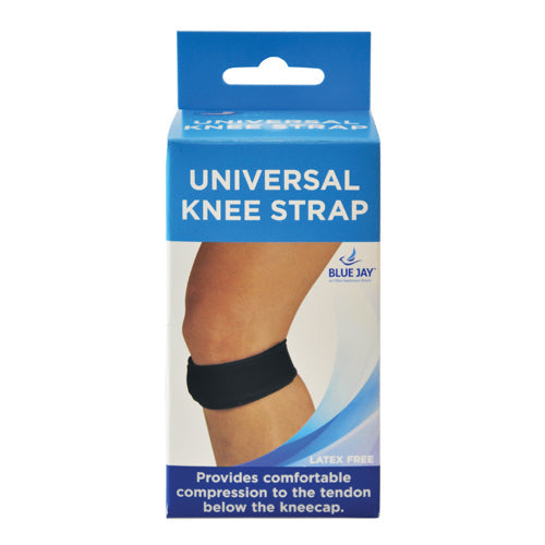 Blue Jay Universal Knee Strap - Black Neoprene Patella Support
