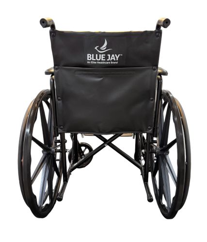 K2 18" Wheelchair with Elevating Leg Rests, Adjustable Seat Height, and Durable Steel Frame