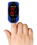 Blue Jay Finger Pulse Oximeter - Digital LED, SpO2 & Pulse Rate Monitor for Adults & Children