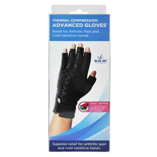 Blue Jay Arthritis Gloves LG - Compression for Pain Relief, Enhanced Grip, 1 Pair