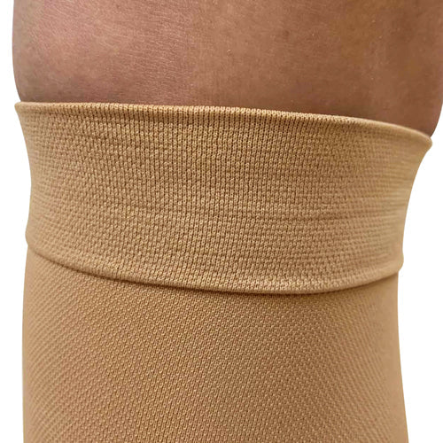 Firm Compression Stockings 20-30mmHg Below Knee Closed Toe, Beige, 2X for Varicose Veins & Edema
