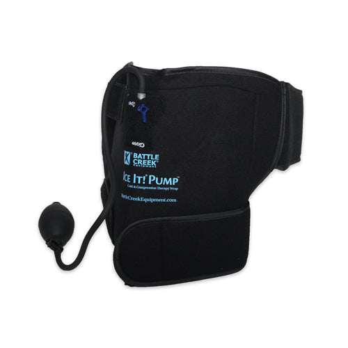 Ice It! Hip Cold + Compression Wrap with Adjustable Pump for Pain Relief