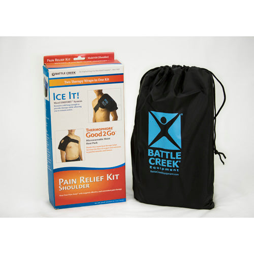Shoulder Pain Relief Kit - Hot & Cold Therapy Wrap with Reusable Gel Packs
