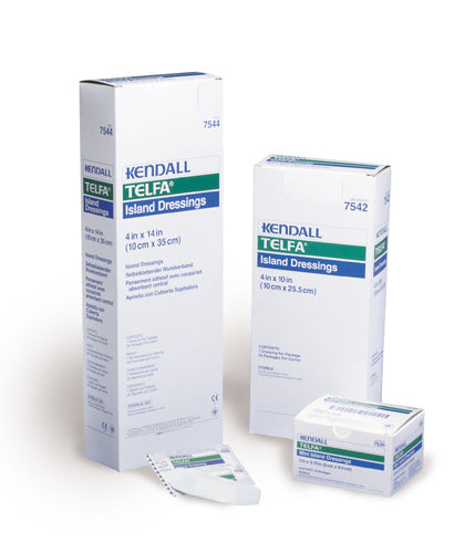 Telfa Island Dressing 4 x 5 Inches - Sterile Adhesive Wound Care - Box of 25