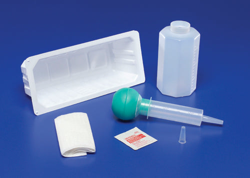 Urological Irrigation Tray 1200cc with Piston Syringe, Waterproof Drape & Prep