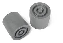 Walker Tips Replacements Gray 1 inch Inside Diameter - Set of 2