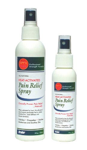 HTA Heat Activated Pain Relief Spray, Aloe-Based, Odorless, 4 oz.