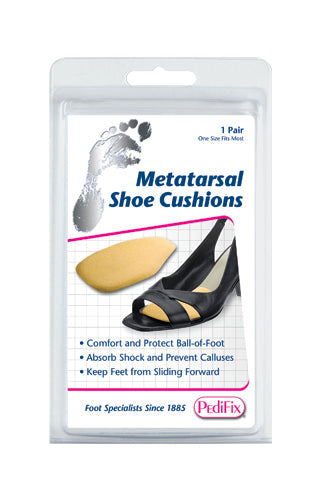 Metatarsal Shoe Cushions for Ball of Foot Pain Relief - Adhesive Pads (Pr)