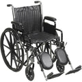16" Wheelchair with Elevating Leg Rests, Detachable Full Arms, Durable Silver Vein Frame, 250 lbs Capacity