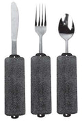 Adaptive Utensil Set - Built-Up Soft Grip Handle Teaspoon Fork and Knife