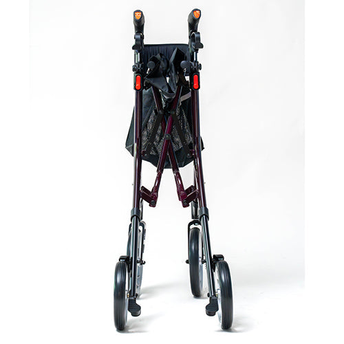 Ascent Euro-Style Rollator, Lightweight 4-Wheel Walker with Adjustable Seat & Backrest, Brandywine