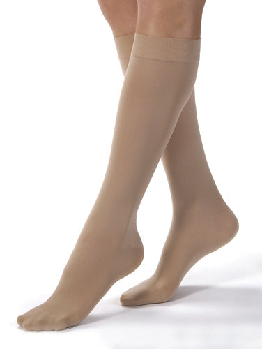Jobst Opaque 15-20 mmHg Knee High Compression Stockings, Silky Beige, Large