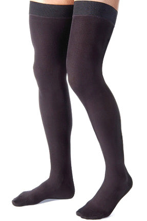Jobst for Men 20-30 mmHg Thigh High Compression Stockings - Black - Small