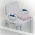 Bath Bench Premium Series with Back and Arms, Tool-Free Adjustable Height, 350 lb Capacity