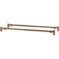 Adjustable Full Length Hospital Bed Rails - Universal Fit, Brown Vein Finish (Pair)