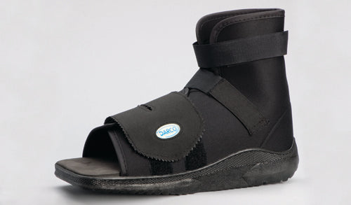 Slimline Cast Boot - Square Toe, Rocker Sole - Adult Small - Black