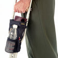 Crutch Accessory Pouch, Universal Fit, Hands-Free Storage, Black Nylon, 10" x 5" x 1"