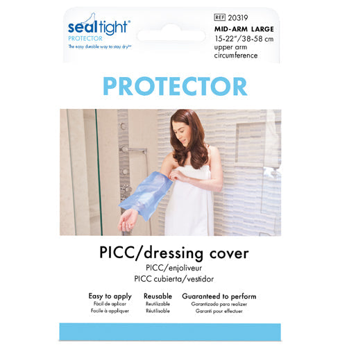 SEAL-TIGHT Mid-Arm Cast & Bandage Protector - Large, Waterproof & Reusable