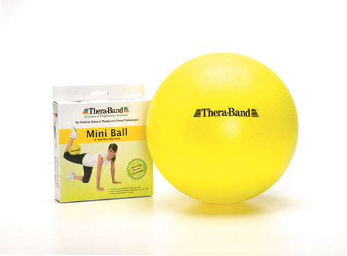 TheraBand Mini Exercise Ball - 9 Inch Yellow - Core Strengthening & Stability