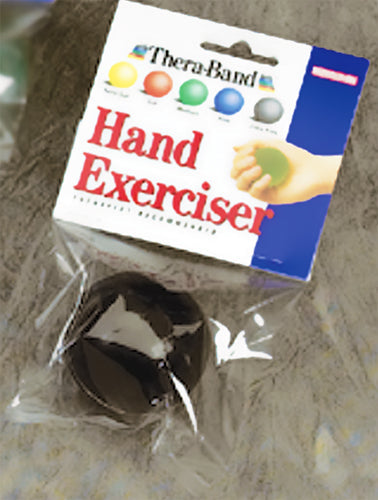 TheraBand XL Black Hand Exercise Ball - Extra Firm, Finger & Forearm Strengthener
