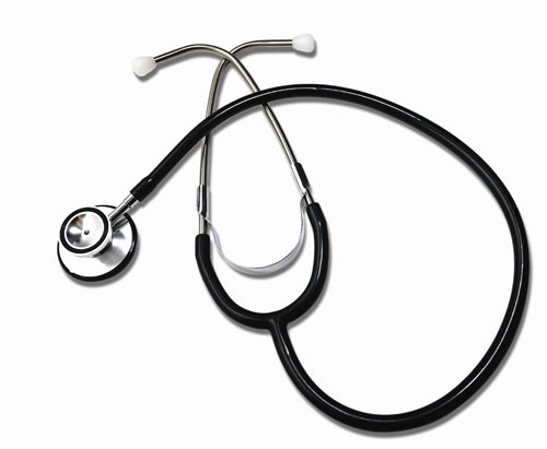 Blue Dual Head Stethoscope - 22" Tubing, Chrome Binaural - Cardiology Grade