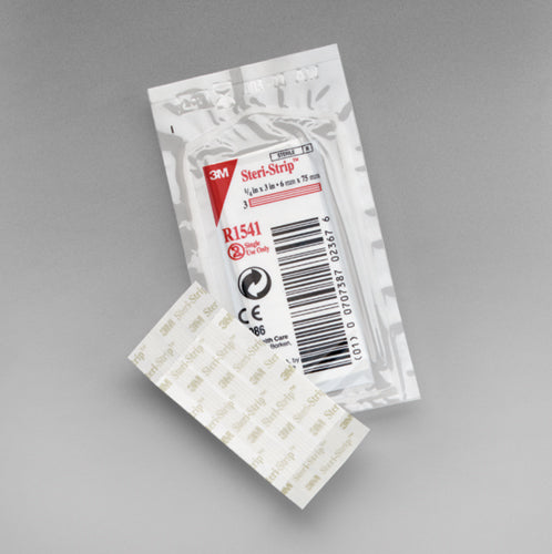 Steri-Strip Skin Closure 1/4 x 3 Inches, 3 Strips/Sheet, Box of 50 - Transparent Wound Closure for Lacerations & Incisions
