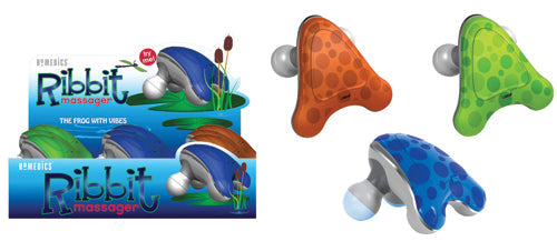 Ribbit Vibration Massager Countertop Display - 9-Piece Assorted Color Set